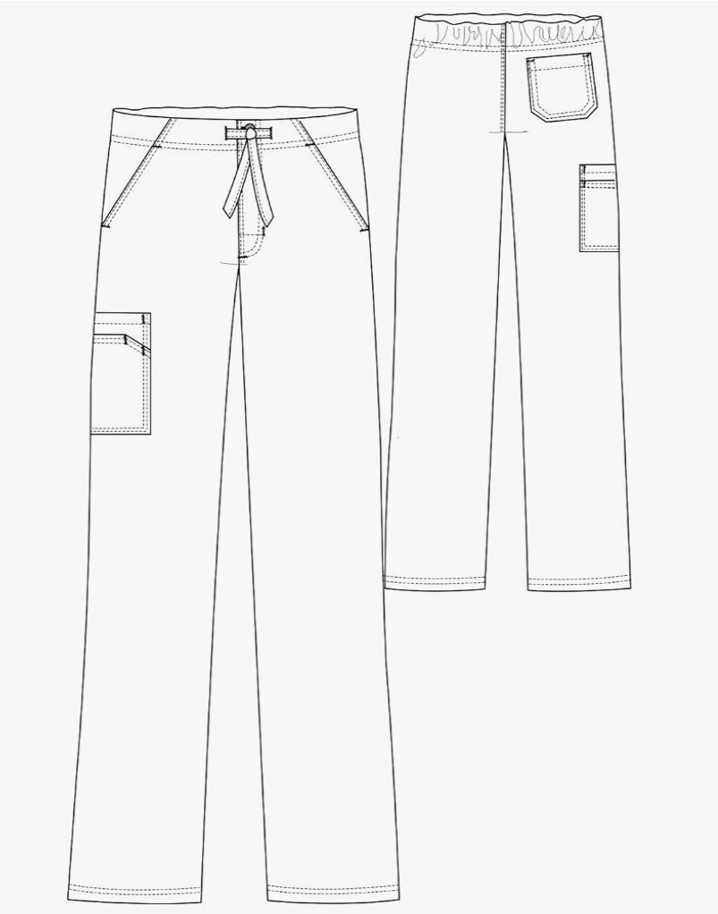LifeThreads 2420 - Men's Zip-Fly Cargo Pant BLACK NWT