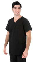 LifeThreads 2410 Men's V-Neck Top Black NWT