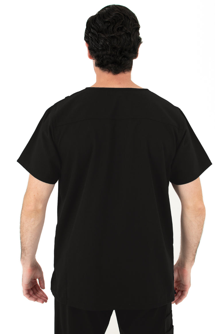 LifeThreads 2410 Men's V-Neck Top Black NWT